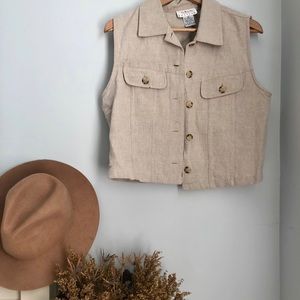 Vintage linen vest